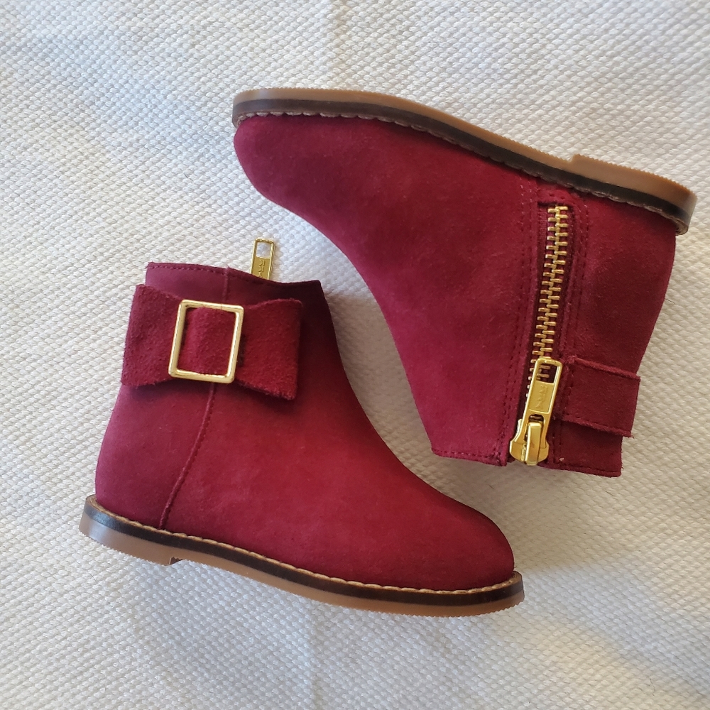Janie and Jack Suede Bow Bootie